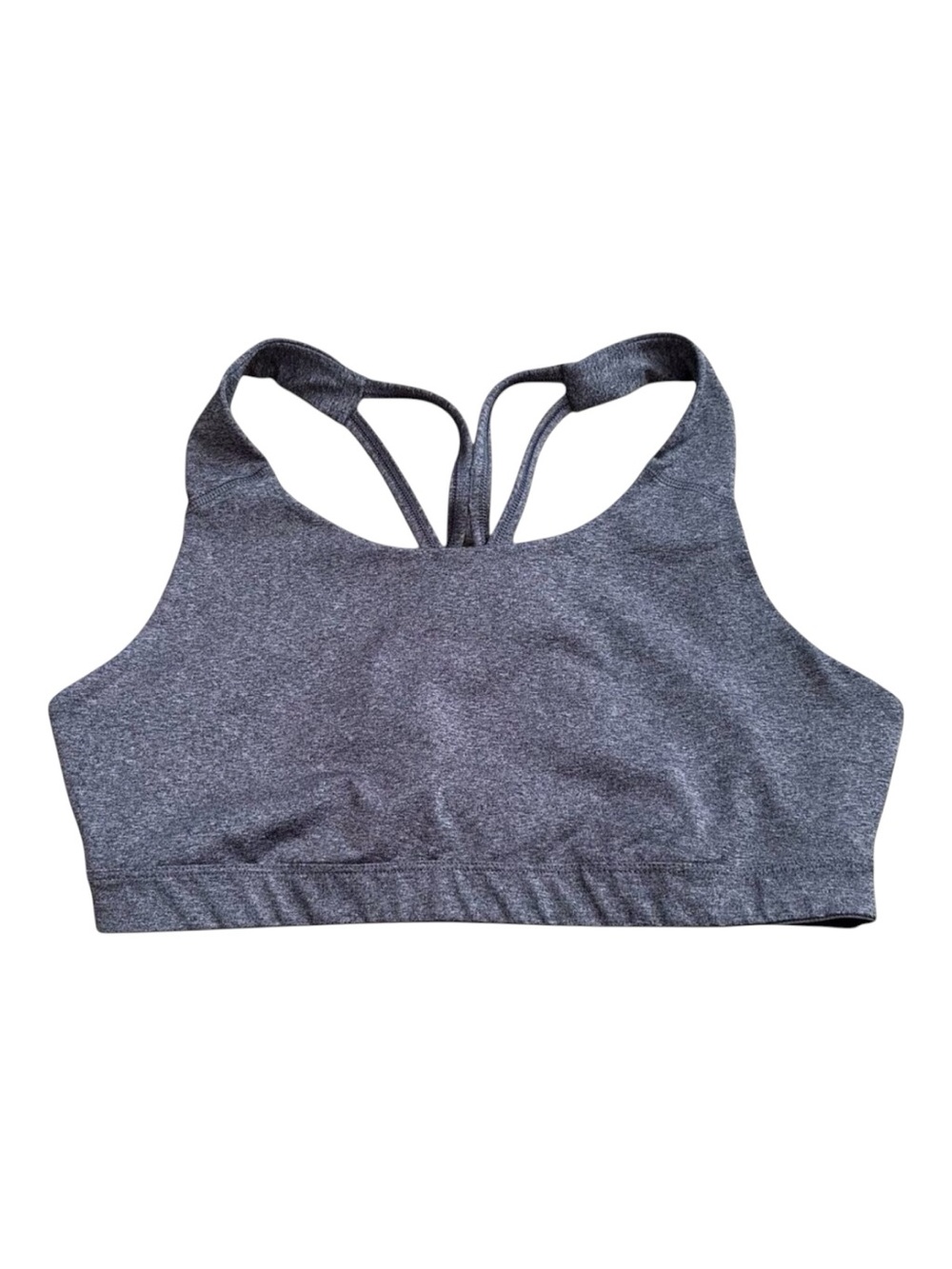 Old Navy Active Sports Bra Womens XL Gray Heather Go-Dry Strappy Back Stretch